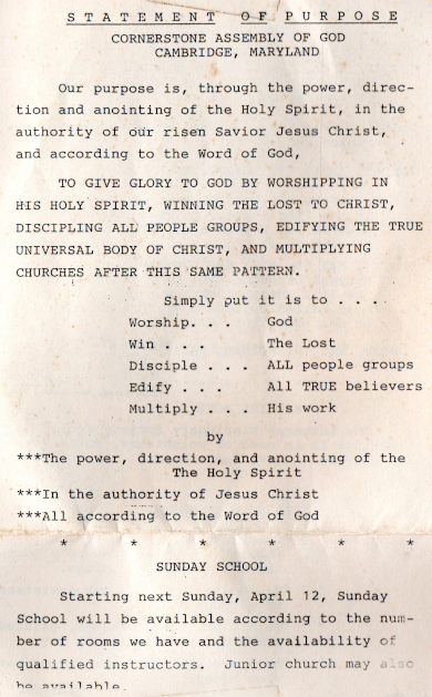 Page 2 of church bulletin